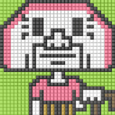 8-bit pixel Kamaboko boy sticker #10606212