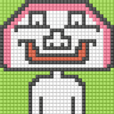 8-bit pixel Kamaboko boy sticker #10606213