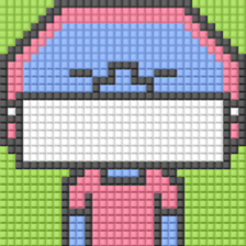8-bit pixel Kamaboko boy sticker #10606214