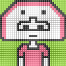 8-bit pixel Kamaboko boy sticker #10606215