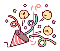 Celebration of a rabbit and the chick sticker #10606817