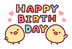 Celebration of a rabbit and the chick sticker #10606823