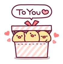 Celebration of a rabbit and the chick sticker #10606824