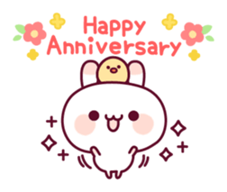 Celebration of a rabbit and the chick sticker #10606825