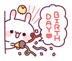 Celebration of a rabbit and the chick sticker #10606827