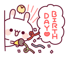 Celebration of a rabbit and the chick sticker #10606827