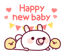 Celebration of a rabbit and the chick sticker #10606835