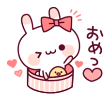 Celebration of a rabbit and the chick sticker #10606854