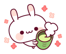 Celebration of a rabbit and the chick sticker #10606855