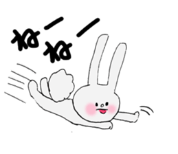 Soft and fluffy rabbit (my pace version) sticker #10606859