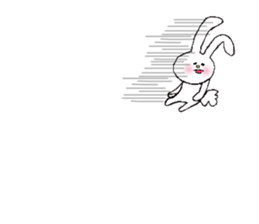 Soft and fluffy rabbit (my pace version) sticker #10606862