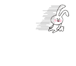 Soft and fluffy rabbit (my pace version) sticker #10606862