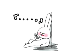 Soft and fluffy rabbit (my pace version) sticker #10606866