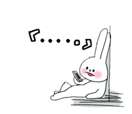 Soft and fluffy rabbit (my pace version) sticker #10606866