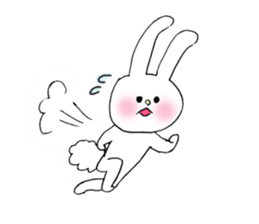 Soft and fluffy rabbit (my pace version) sticker #10606867