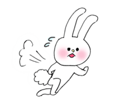 Soft and fluffy rabbit (my pace version) sticker #10606867