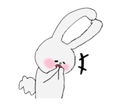 Soft and fluffy rabbit (my pace version) sticker #10606871