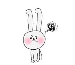 Soft and fluffy rabbit (my pace version) sticker #10606878