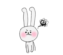 Soft and fluffy rabbit (my pace version) sticker #10606878