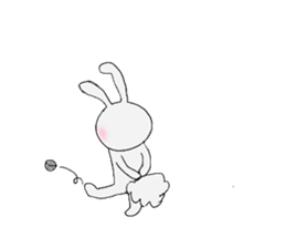 Soft and fluffy rabbit (my pace version) sticker #10606884