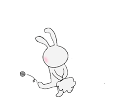 Soft and fluffy rabbit (my pace version) sticker #10606884