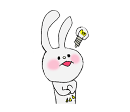Soft and fluffy rabbit (my pace version) sticker #10606885
