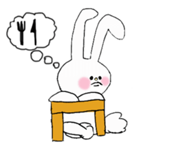 Soft and fluffy rabbit (my pace version) sticker #10606886