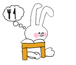 Soft and fluffy rabbit (my pace version) sticker #10606886