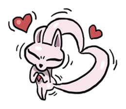 AsB - 112 I'm A Heart Fox sticker #10607496