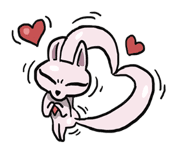 AsB - 112 I'm A Heart Fox sticker #10607496