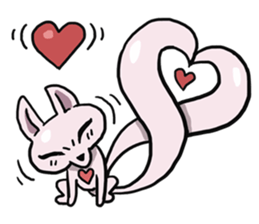 AsB - 112 I'm A Heart Fox sticker #10607497