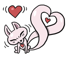 AsB - 112 I'm A Heart Fox sticker #10607497