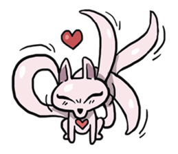 AsB - 112 I'm A Heart Fox sticker #10607498