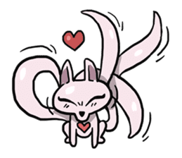 AsB - 112 I'm A Heart Fox sticker #10607498