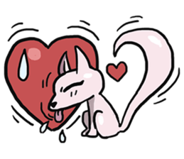 AsB - 112 I'm A Heart Fox sticker #10607499