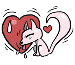 AsB - 112 I'm A Heart Fox sticker #10607499