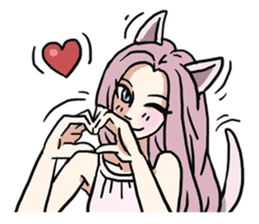 AsB - 112 I'm A Heart Fox sticker #10607500