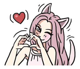 AsB - 112 I'm A Heart Fox sticker #10607500