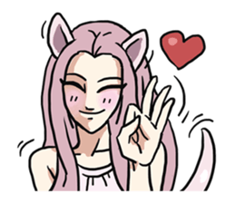 AsB - 112 I'm A Heart Fox sticker #10607502