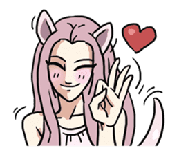 AsB - 112 I'm A Heart Fox sticker #10607502