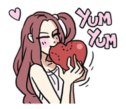 AsB - 112 I'm A Heart Fox sticker #10607503