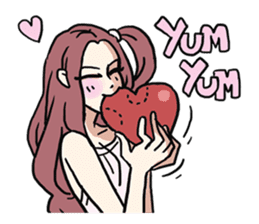 AsB - 112 I'm A Heart Fox sticker #10607503