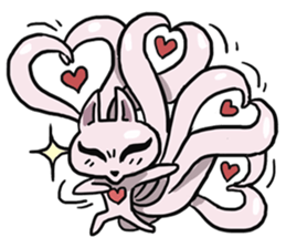 AsB - 112 I'm A Heart Fox sticker #10607505