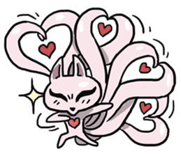 AsB - 112 I'm A Heart Fox sticker #10607505