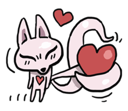 AsB - 112 I'm A Heart Fox sticker #10607506
