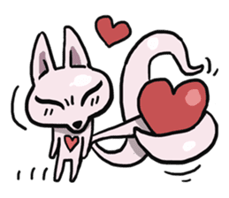 AsB - 112 I'm A Heart Fox sticker #10607506