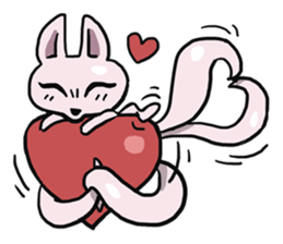 AsB - 112 I'm A Heart Fox sticker #10607507