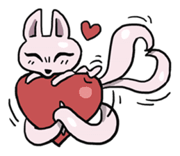 AsB - 112 I'm A Heart Fox sticker #10607507