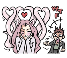 AsB - 112 I'm A Heart Fox sticker #10607509