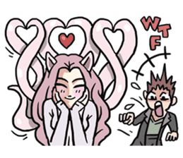 AsB - 112 I'm A Heart Fox sticker #10607509